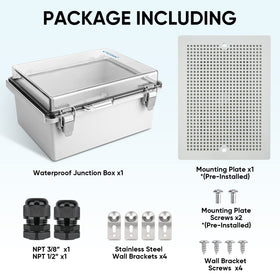 TICONN wall brackets installed for versatile outdoor mounting options.