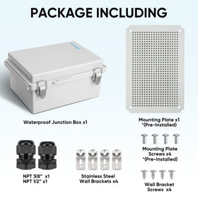 TICONN ABS plastic enclosure resists impact and weather exposure.