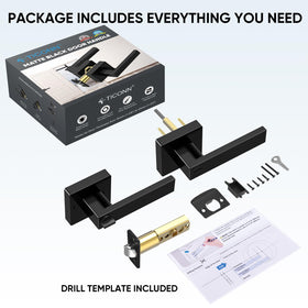 TICONN reversible square lever for left or right-handed doors