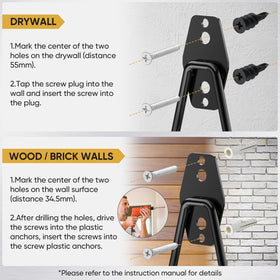 TICONN rust resistant coated steel hooks protect walls while bearing heavy items.