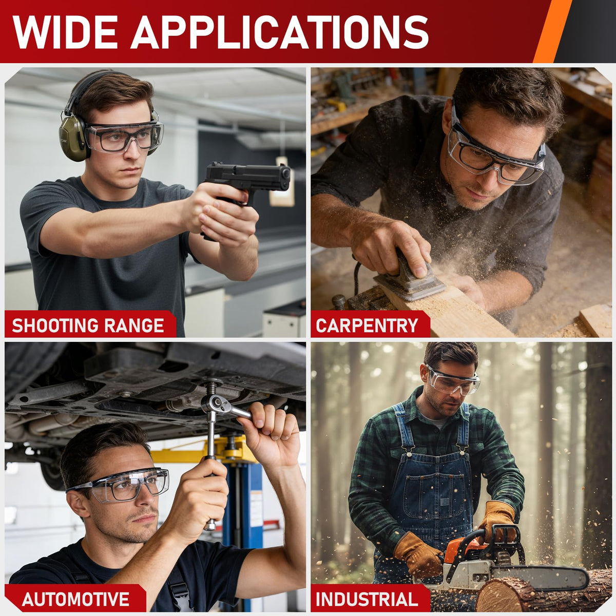 TICONN safety glasses meet ANSI Z87.1 standards for reliable protection.