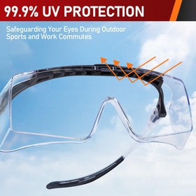 TICONN safety glasses are easy to clean, helping maintain clear vision.