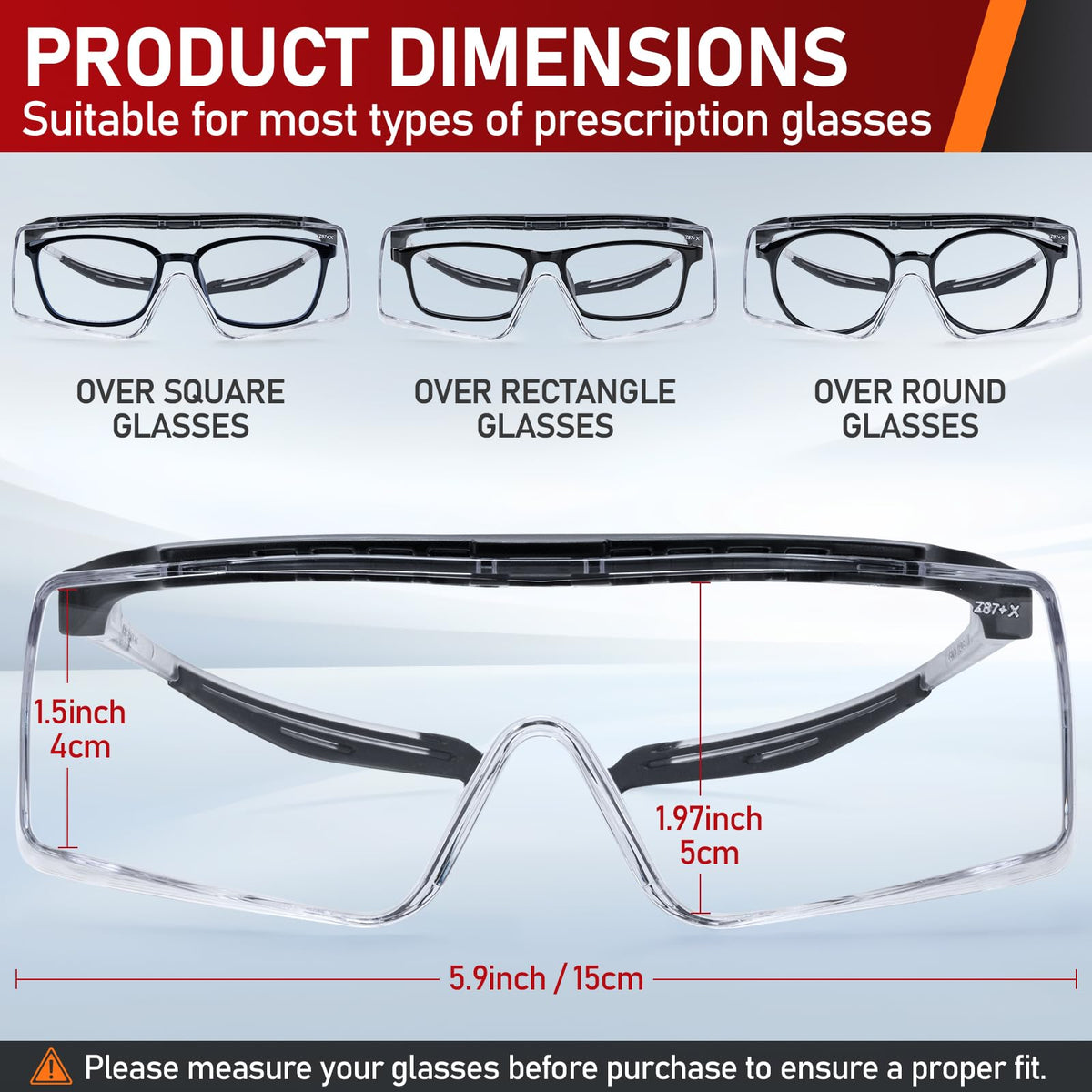 TICONN safety glasses provide UV protection for outdoor activities and commuting.