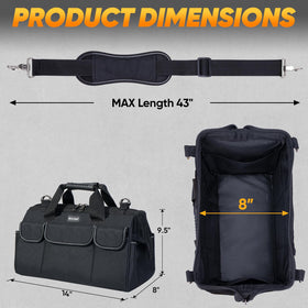 TICONN tool bag base waterproof and abrasion-resistant for durability