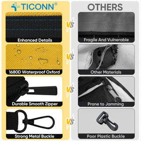 TICONN 11-inch zipper tool pouch; extra space for bigger tools.