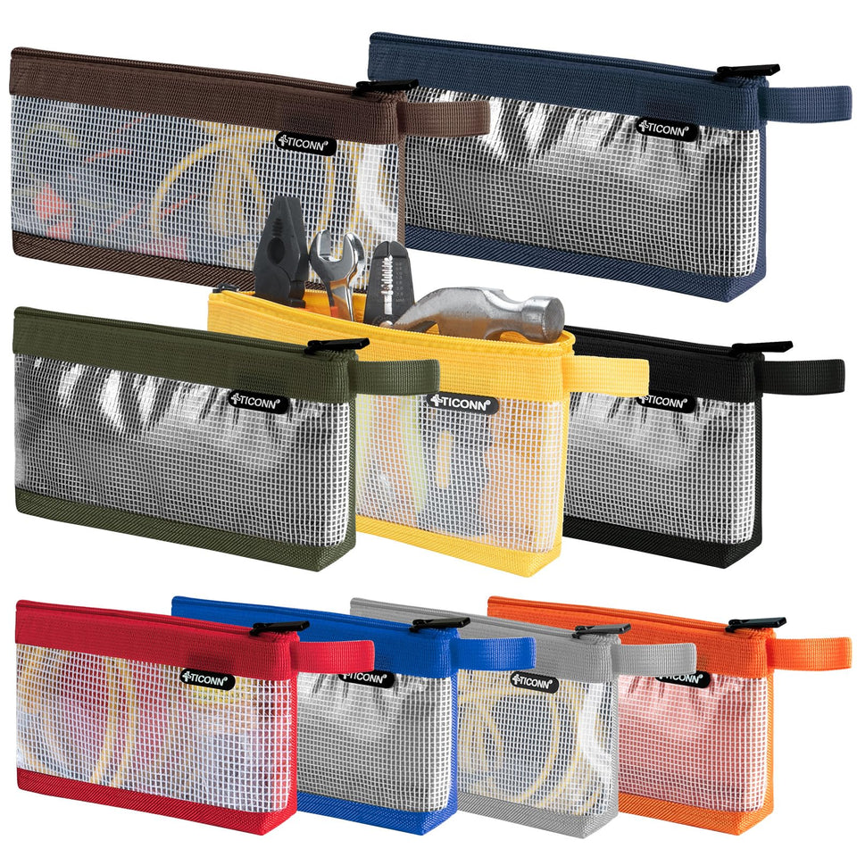 TICONN tool pouch with front view showing durable 1680D fabric for tool protection