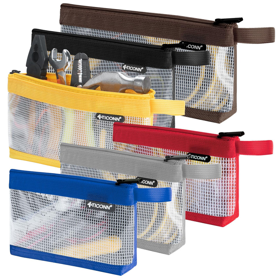 TICONN tool pouch 6-pack with clear front for fast tool visibility