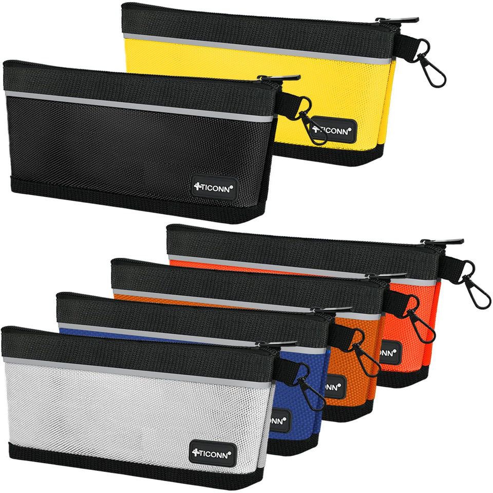 TICONN 7-inch zipper tool pouch; compact, durable storage for essential tools.