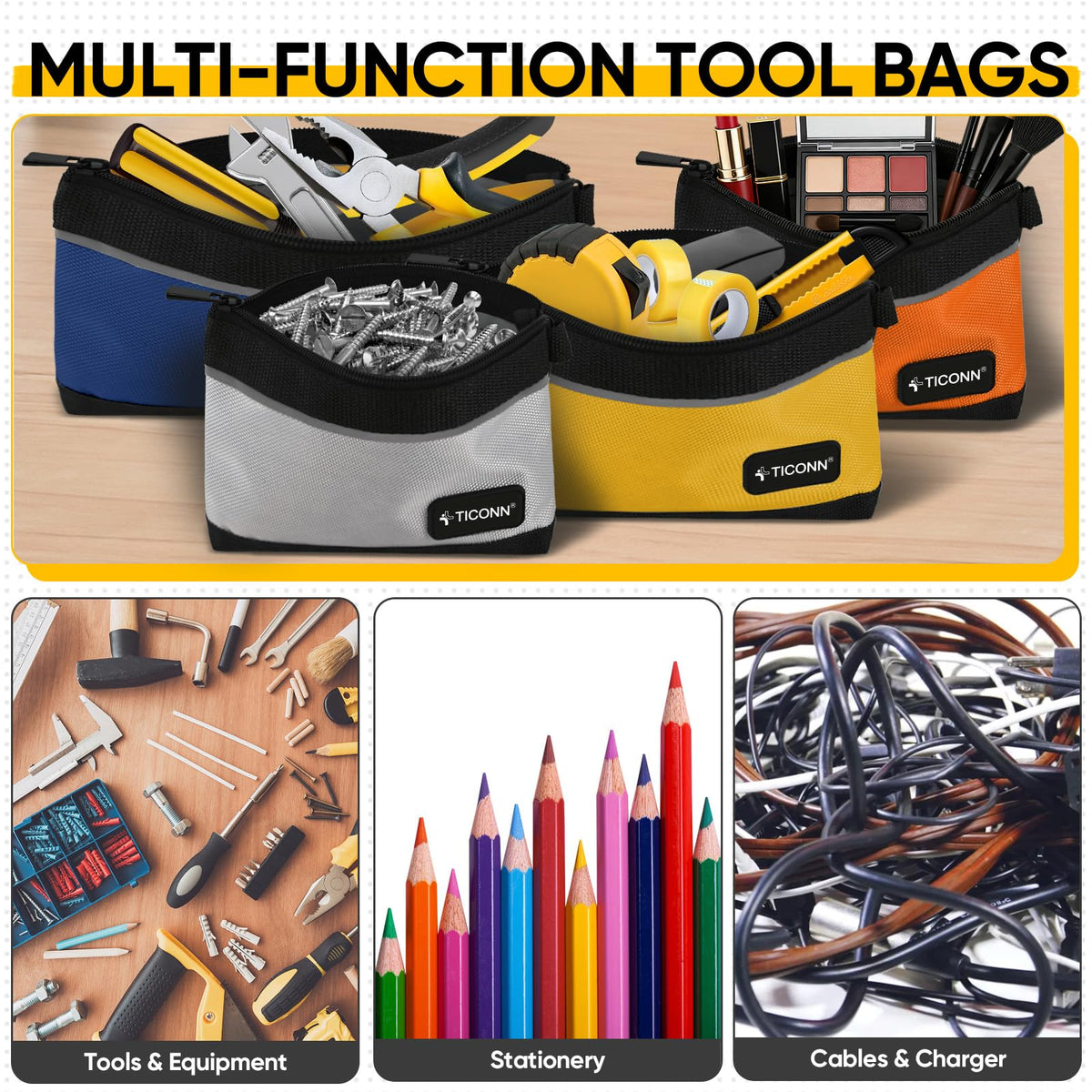TICONN bottom-wide design increases capacity and stability.