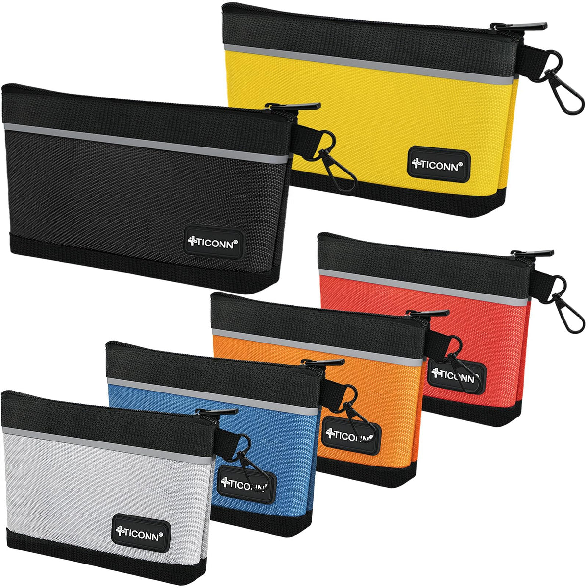 TICONN tool pouches with zipper for quick access and secure tool storage.