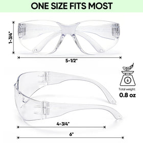 TICONN unisex safety glasses ideal for construction and lab work.