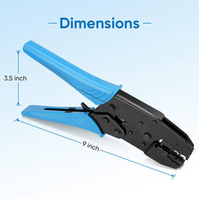 User inserts wires into jaws for a clean crimp.