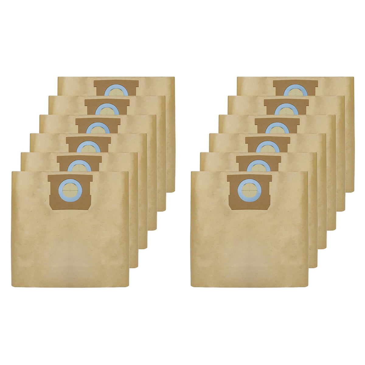 TidiRob DXVA19-4104 pack front view highlights durable 2-ply bags for versatile vacuums.