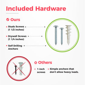 TIDYME 600 lbs capacity supports heavy shovels, ladders, and power tools