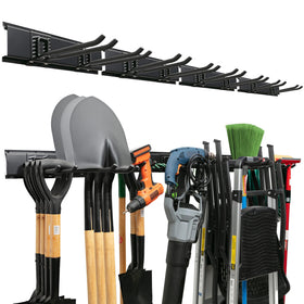 TIDYME garage tool organizer wall mount shown in full-length view for a tidy workspace.