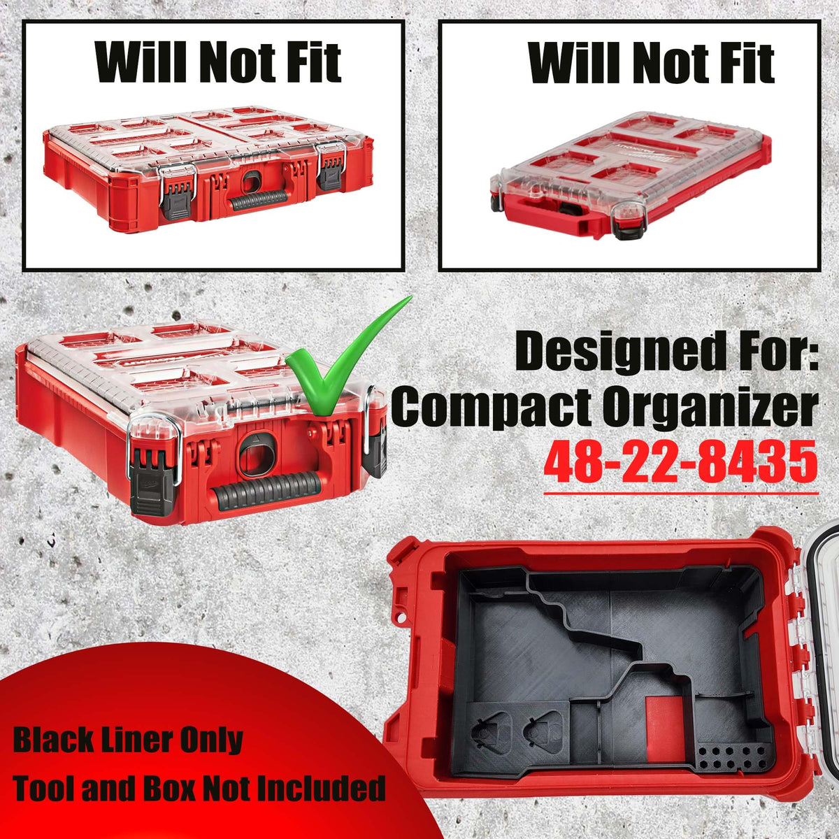 TidyTool liner with bits storage for organized 10-bit capacity