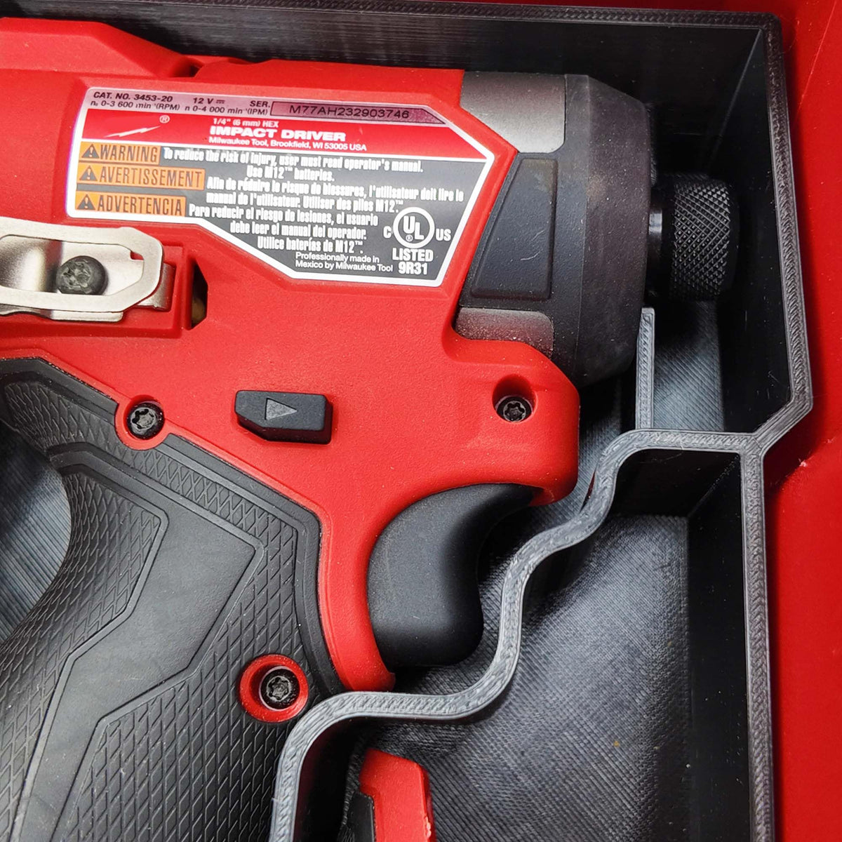 TidyTool liner with closed top cover protects contents during transport