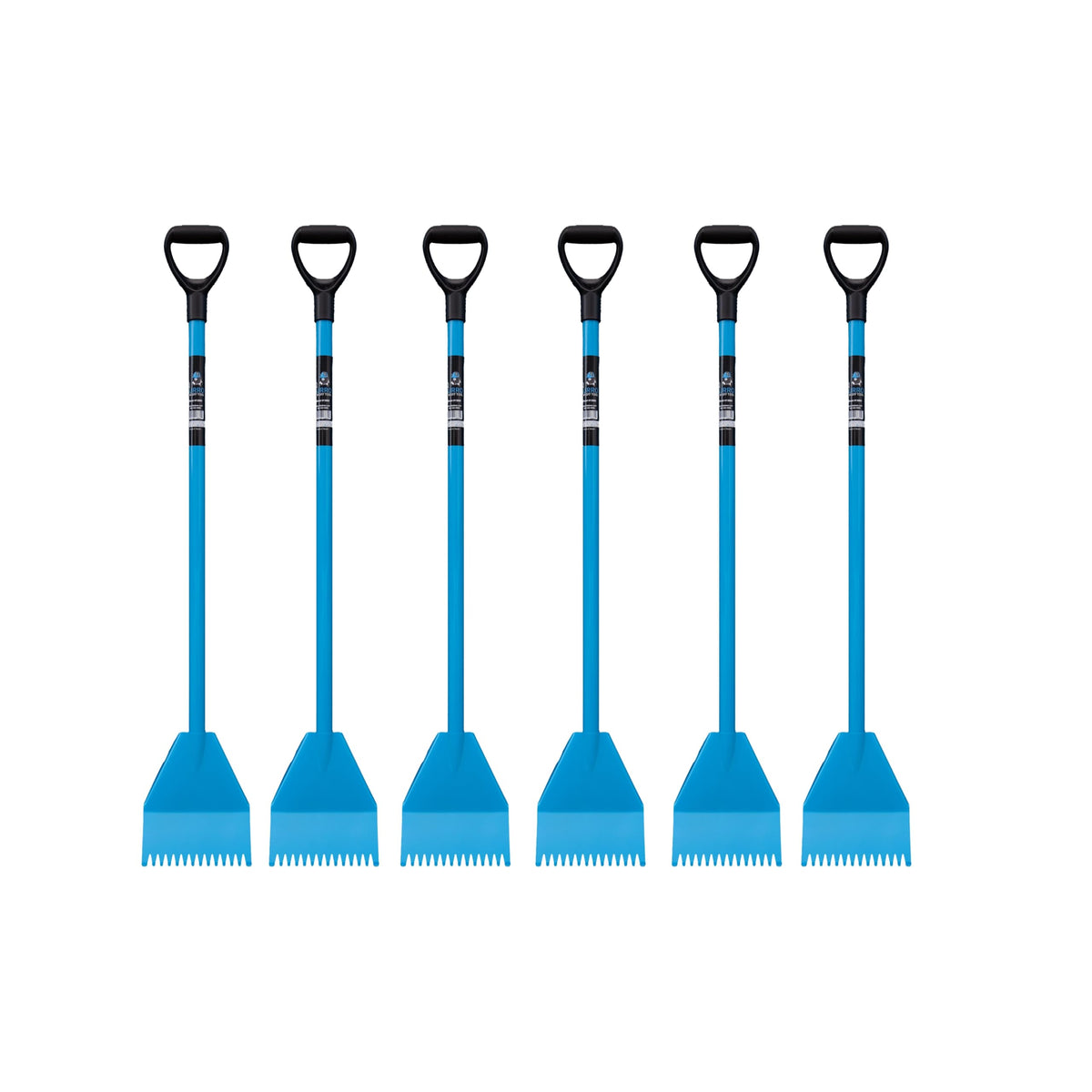 Tie Down El Burro Shingle Shovel 6-pack on jobsite helps crews strip shingles efficiently.