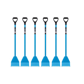 Tie Down El Burro Shingle Shovel 6-pack on jobsite helps crews strip shingles efficiently.