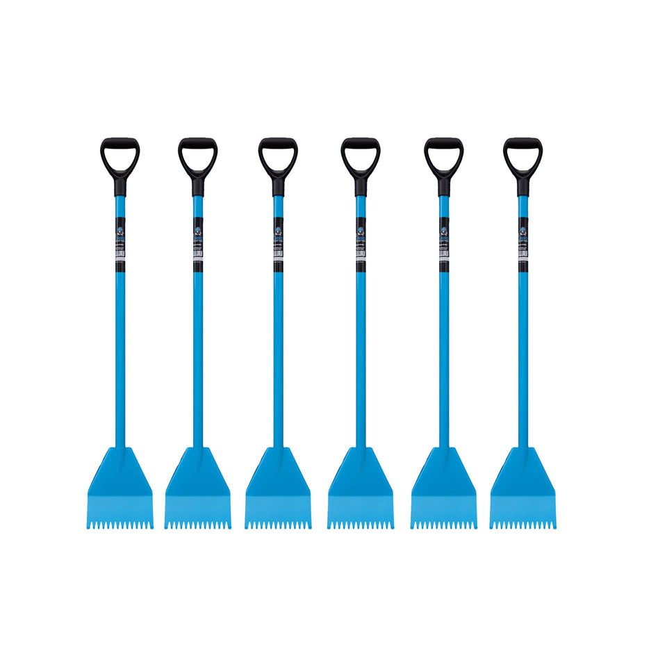Tie Down El Burro Shingle Shovel 6-pack on jobsite helps crews strip shingles efficiently.