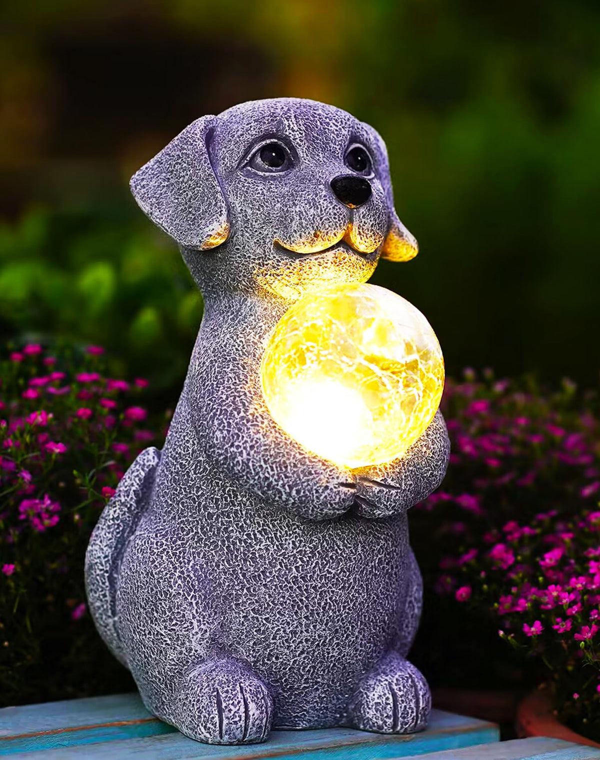 Tiejiajiang dog garden statue with 8.4-inch stature enhances curb appeal.