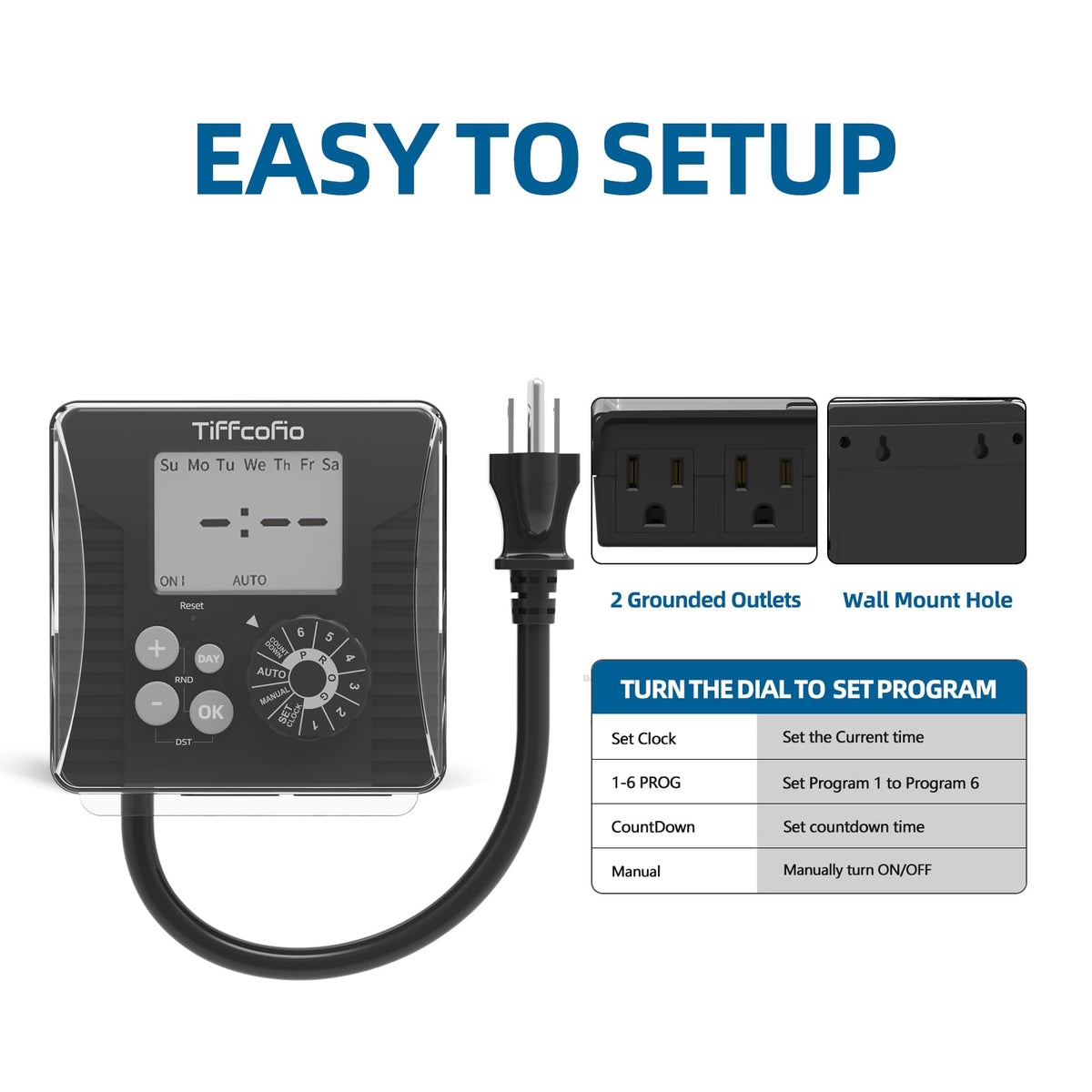 TiFFCOFiO six program timer enables flexible scheduling options.