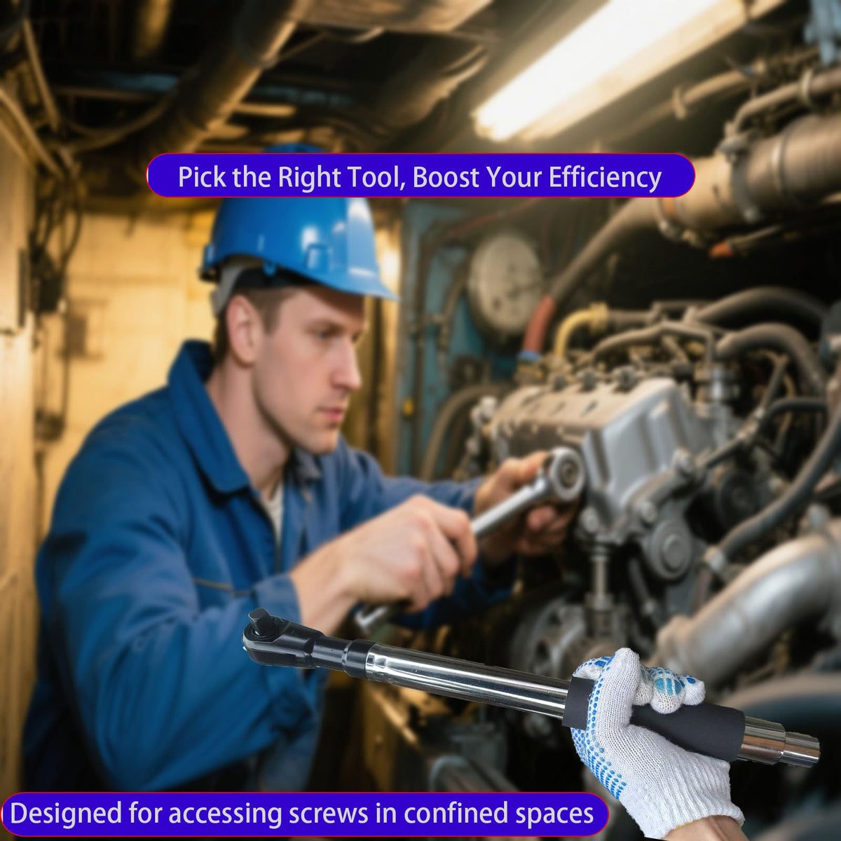 Tigbrother Offset Wrench Extender enables quick socket swaps without dropping.