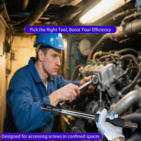 Tigbrother Offset Wrench Extender enables quick socket swaps without dropping.