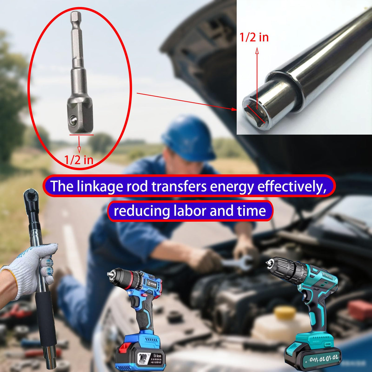 Tigbrother Offset Wrench Extender seals gears against dust and oil.