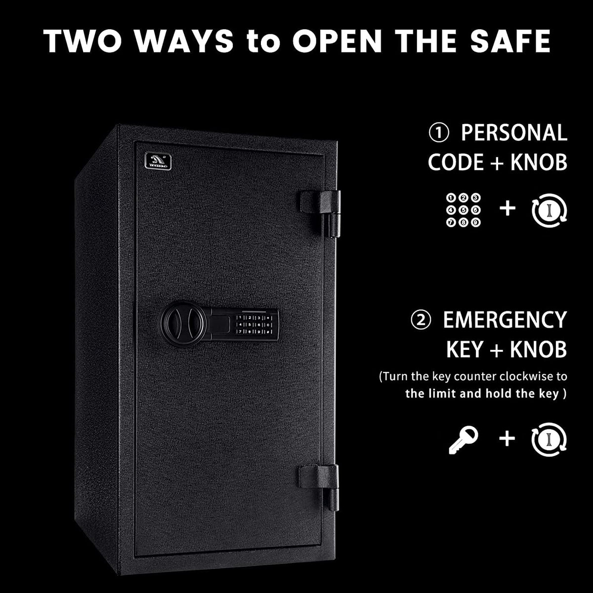 TigerKing fireproof safe interior dividers adjustable for flexible organization.