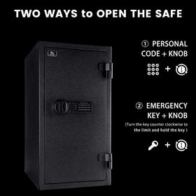 TigerKing fireproof safe interior dividers adjustable for flexible organization.