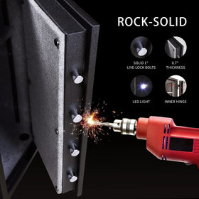 TigerKing fireproof safe large capacity keeps cash and documents organized.