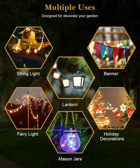 Tigerden multi-purpose poles support lights, banners, and wind chimes.