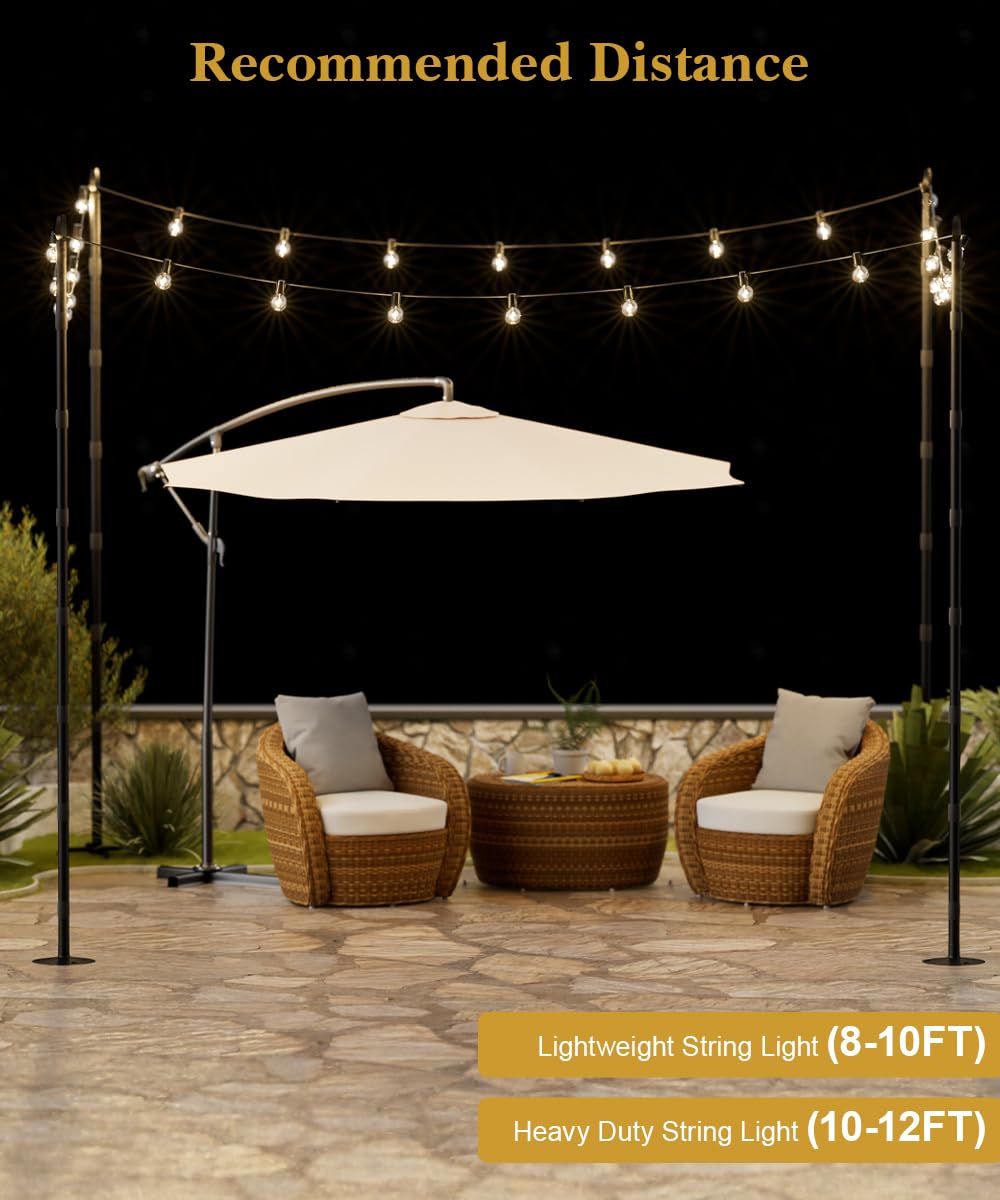 Tigerden weatherproof outdoor poles endure wind and snow for outdoor events.
