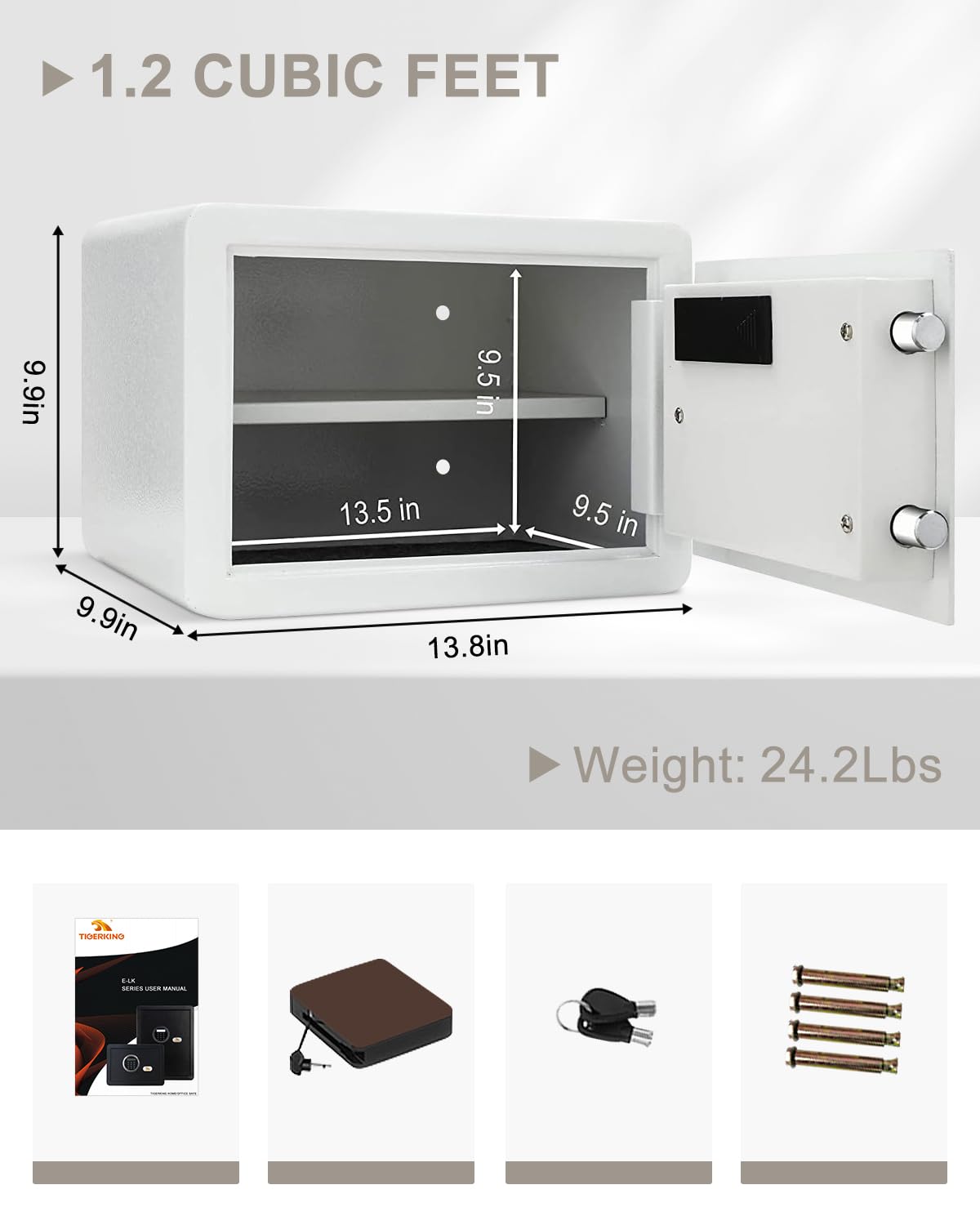 TIGERKING back mounting holes enable easy wall or floor installation.