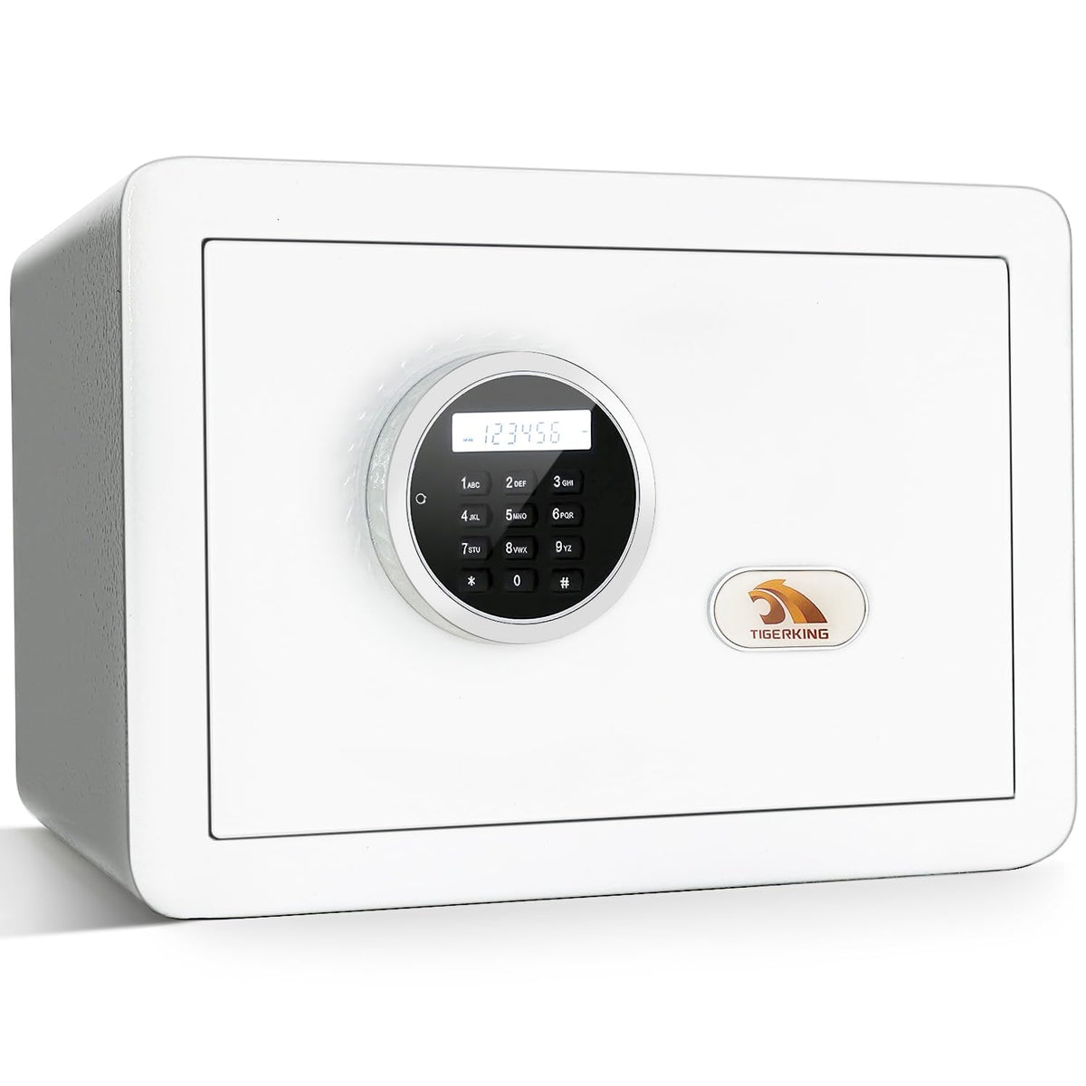 TIGERKING digital keypad safe front demonstrates quick access and security.
