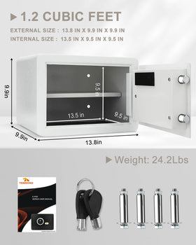 TigerKing white exterior complements any space while securing valuables