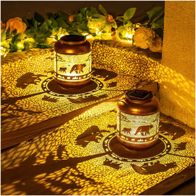 TIGGSY bear solar lantern IP65 durable metal for weather-ready lighting
