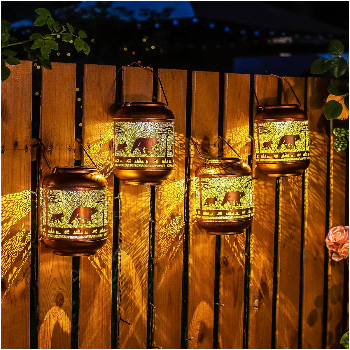 TIGGSY bear solar lantern suitable for patio and lawn lighting year-round