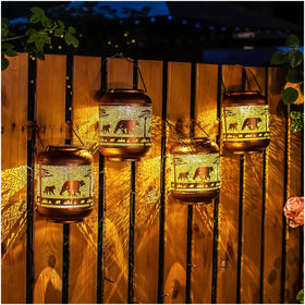 TIGGSY bear solar lantern suitable for patio and lawn lighting year-round