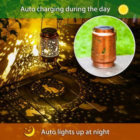 TIGGSY Cat Solar Lantern durable metal construction for all-weather use.