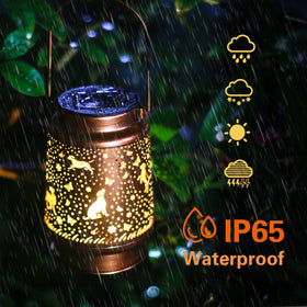 TIGGSY dog solar lantern IP65 waterproof for all weather use