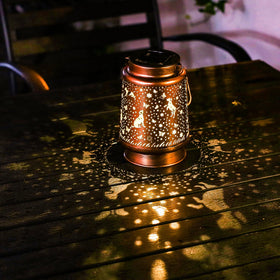 TIGGSY dog solar lantern durable metal construction for yards