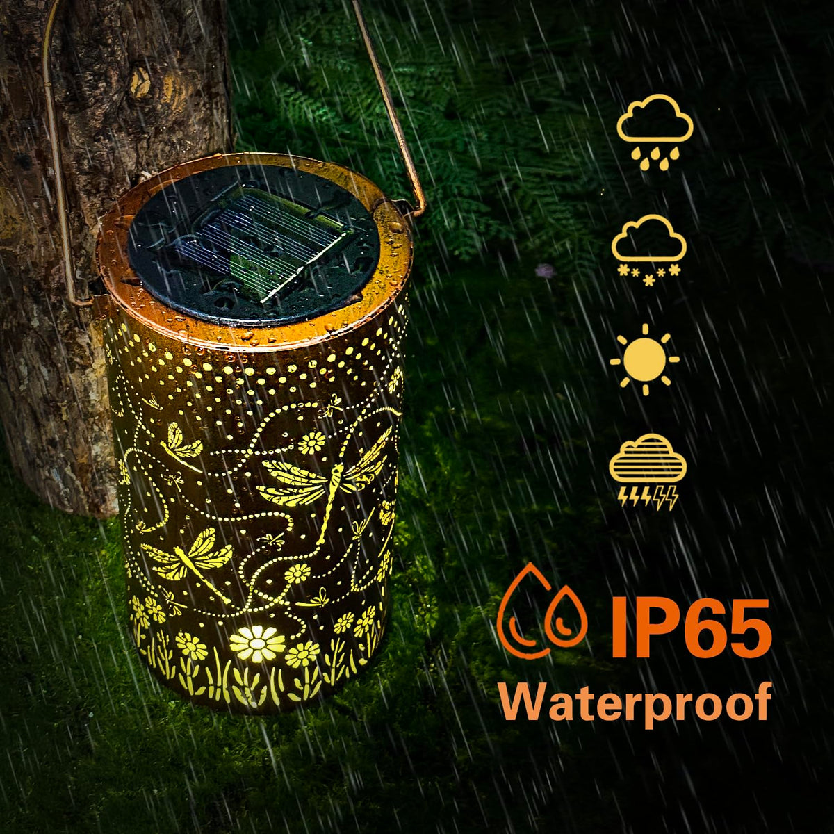 TIGGSY dragonfly LED light enhances garden ambiance without wiring