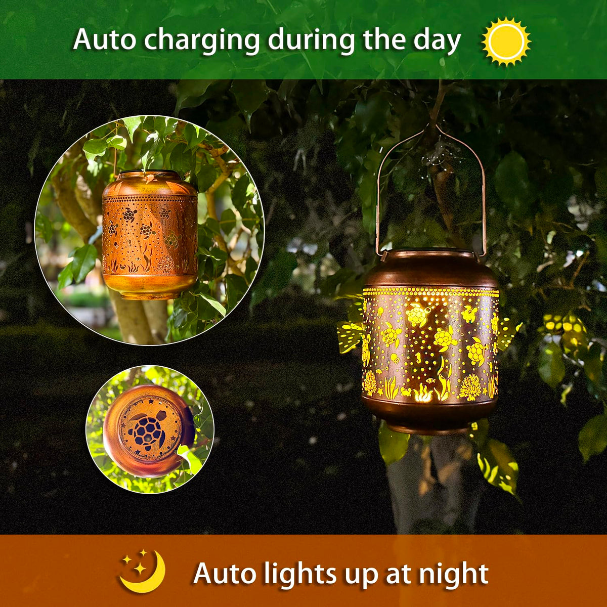 TIGGSY IP65 waterproof metal lantern withstands weather conditions.
