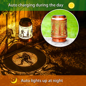 TIGGSY Sasquatch garden decor lantern enhances yard ambience.