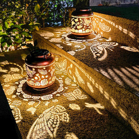 TIGGSY solar LED lantern charges by day for evening illumination.
