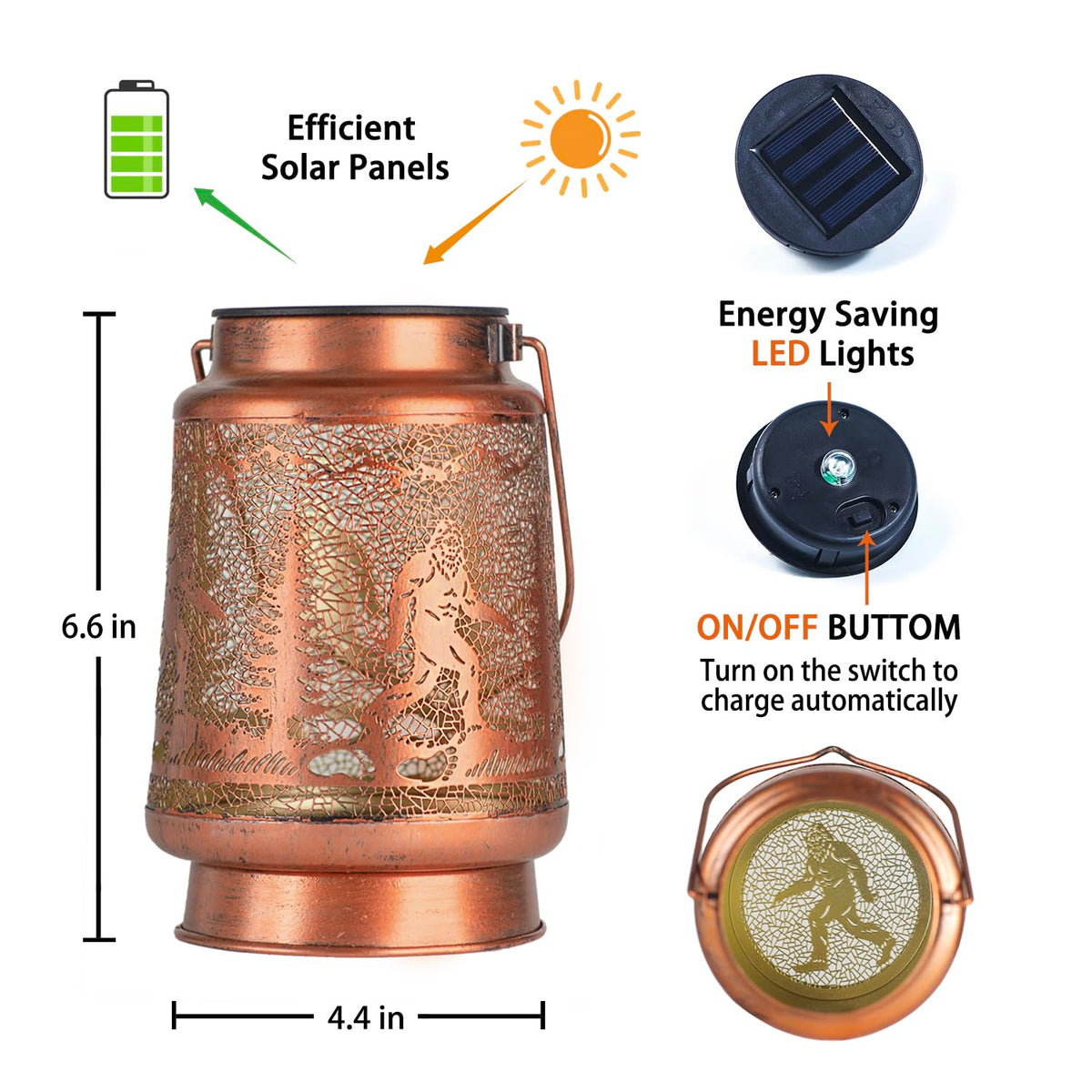 TIGGSY Solar-powered lantern charges by day for evening use.