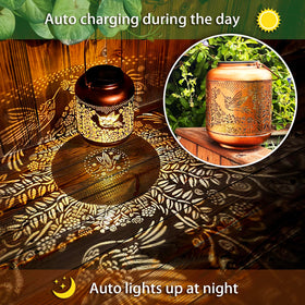 TIGGSY solar powered garden light charges by day for evening glow