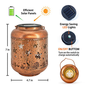 TIGGSY hanging lantern decorates patios with decorative light.